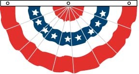 3' x 6'  Full Fan, Cotton - With Stars