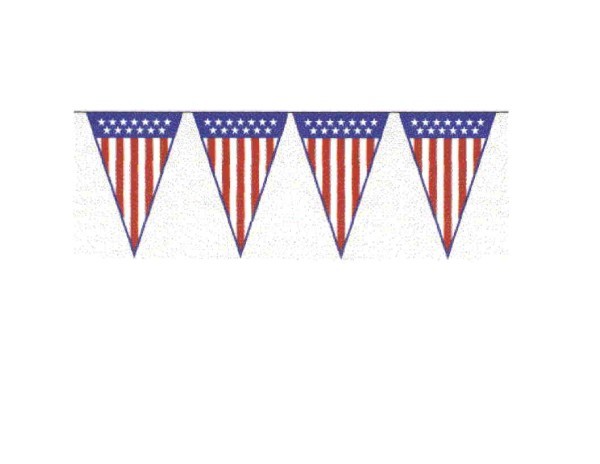 100ft Pennant String- Stars & Stripes